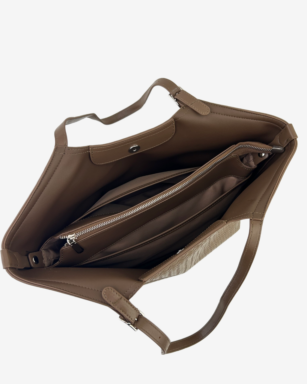 Emery Woven Tote Bag - Taupe