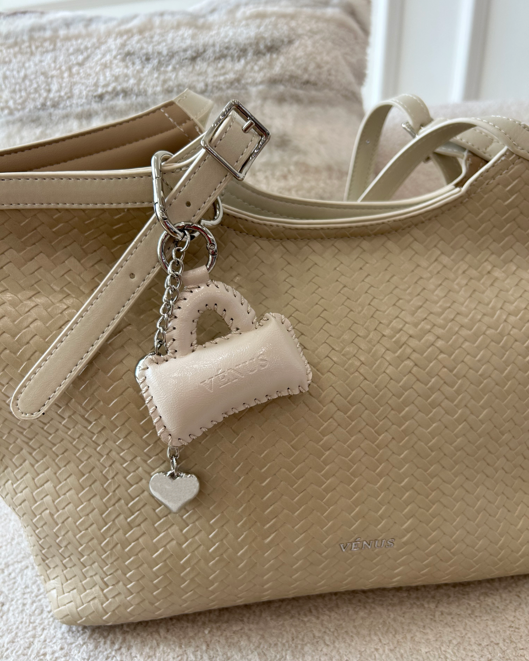 Emery Woven Tote Bag - Beige