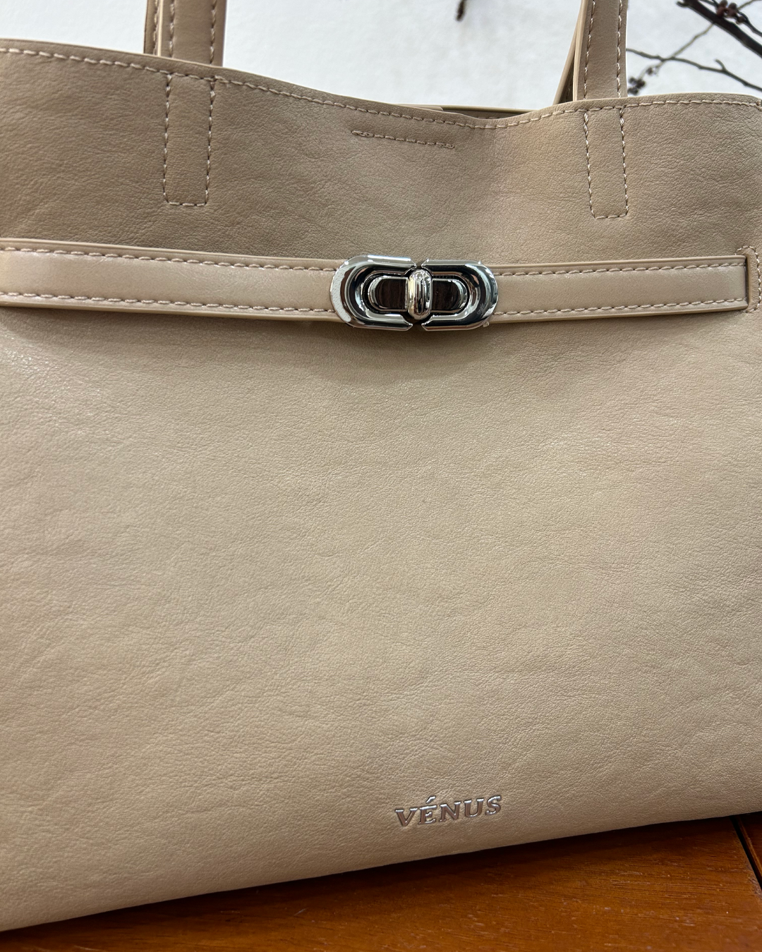 Kayden Satchel Bag - Beige