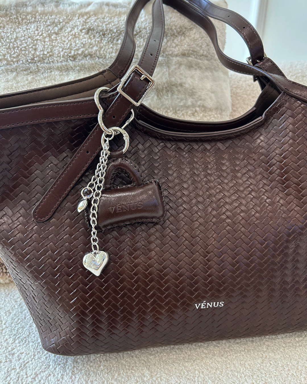 Emery Woven Tote Bag - Espresso