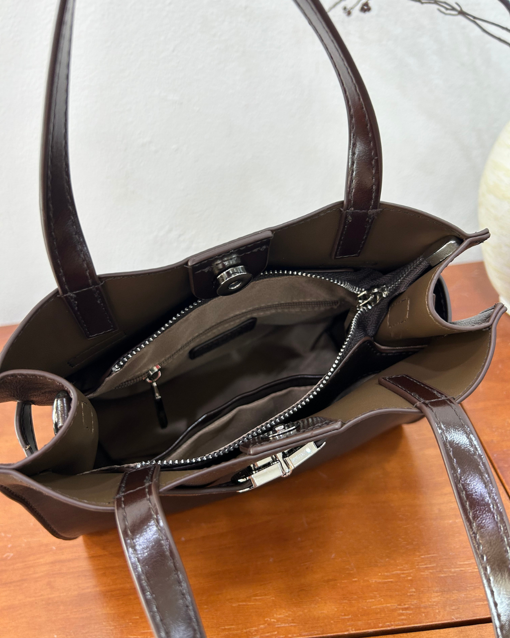 Kayden Satchel Bag - Mocha