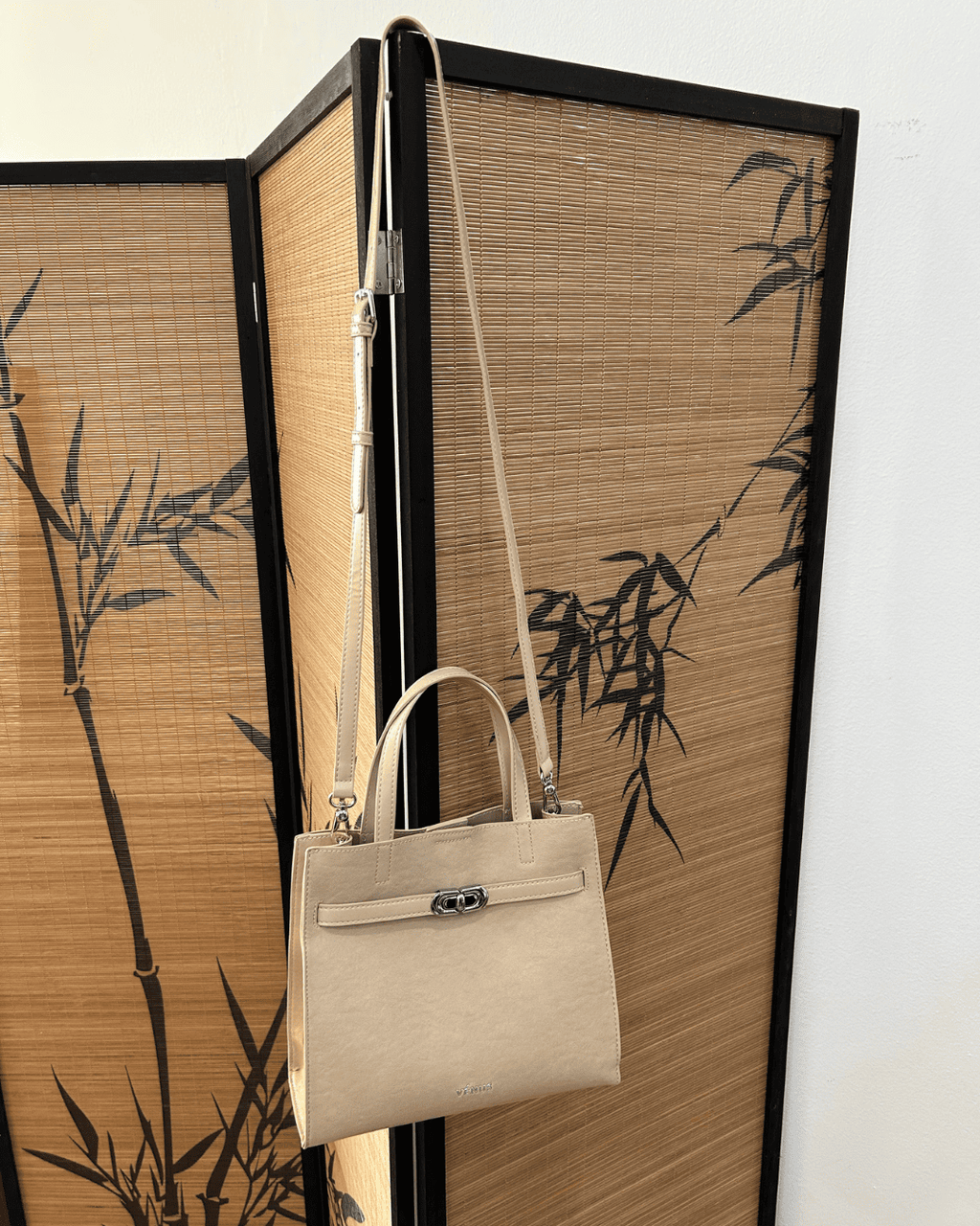 Kayden Satchel Bag - Beige
