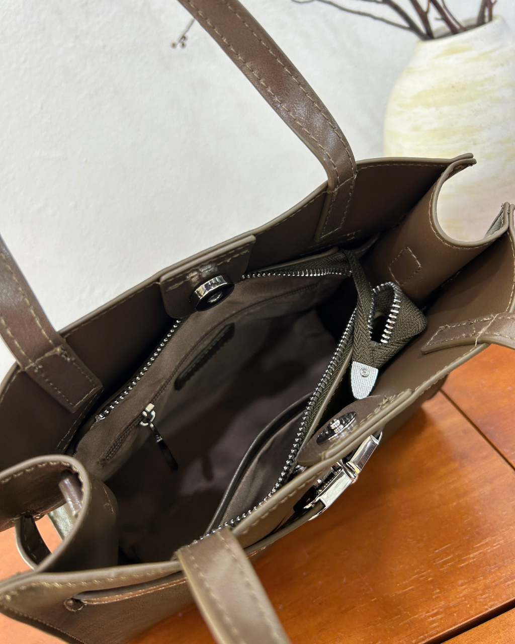Kayden Satchel Bag - Olive