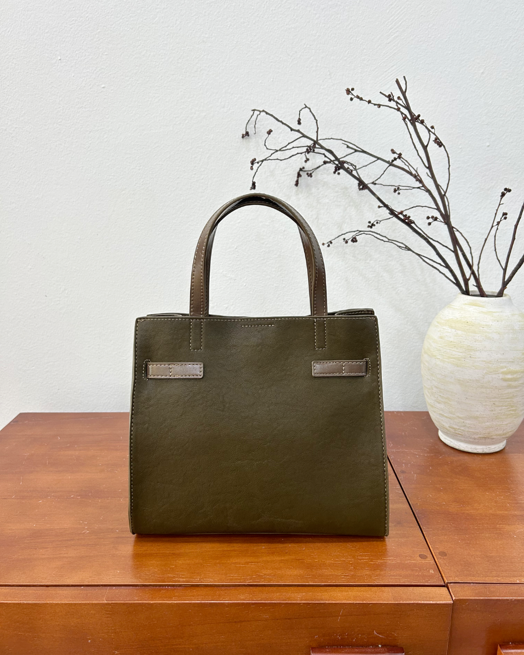 Kayden Satchel Bag - Olive