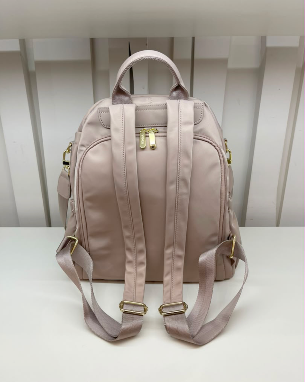 Carine Nylon Backpack - Blush Pink