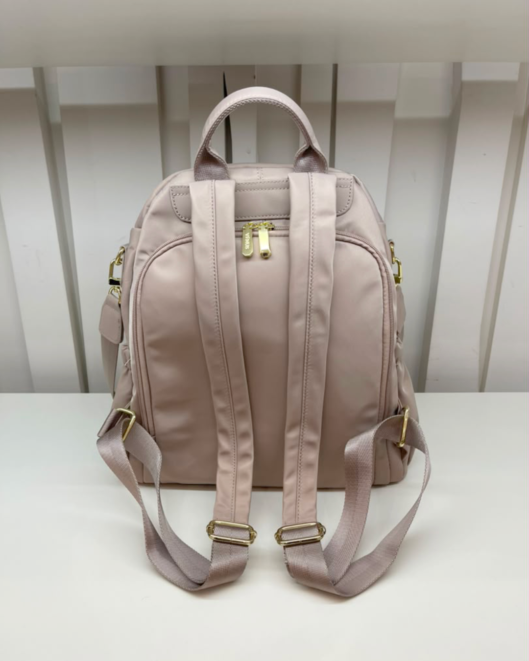 Carine Nylon Backpack - Blush Pink