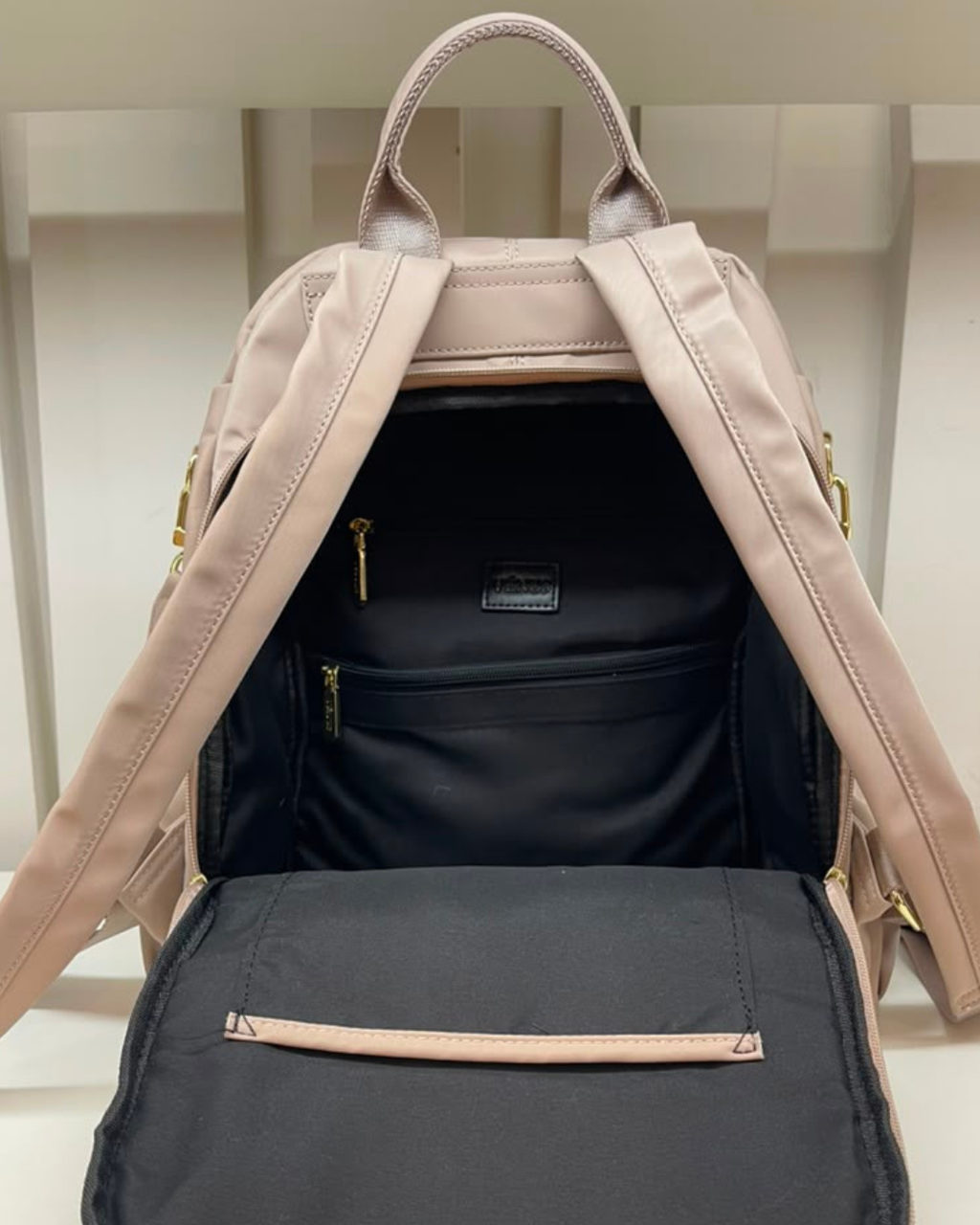 Carine Nylon Backpack - Blush Pink