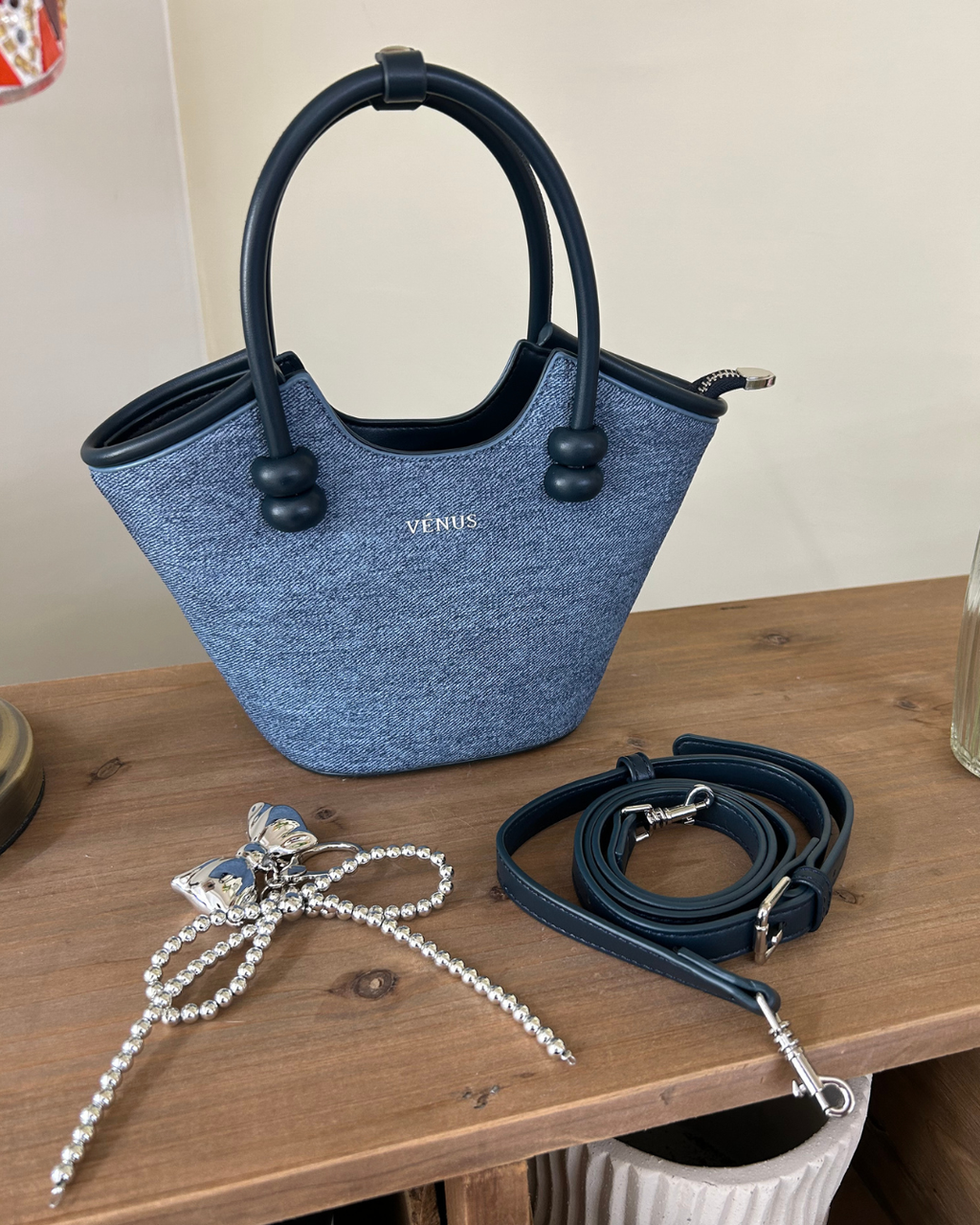 Celia Tote Bag - Denim Blue