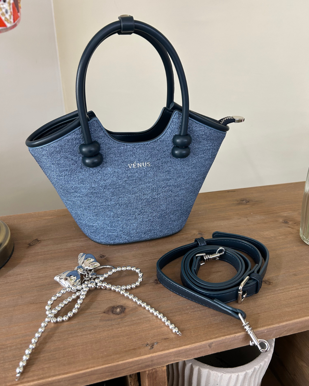 Celia Tote Bag - Denim Blue