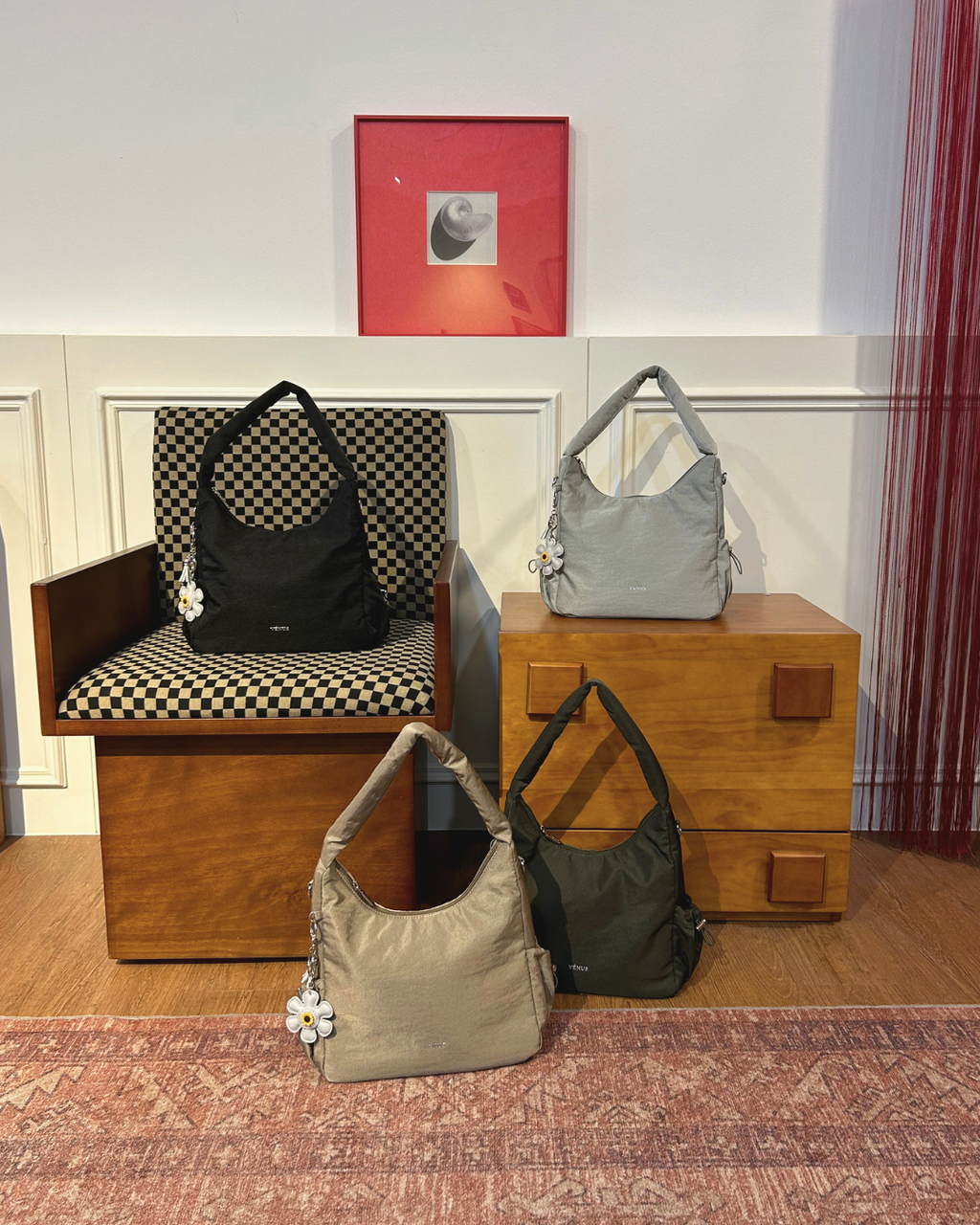 Poppy Shoulder Bag (Nylon) - Olive
