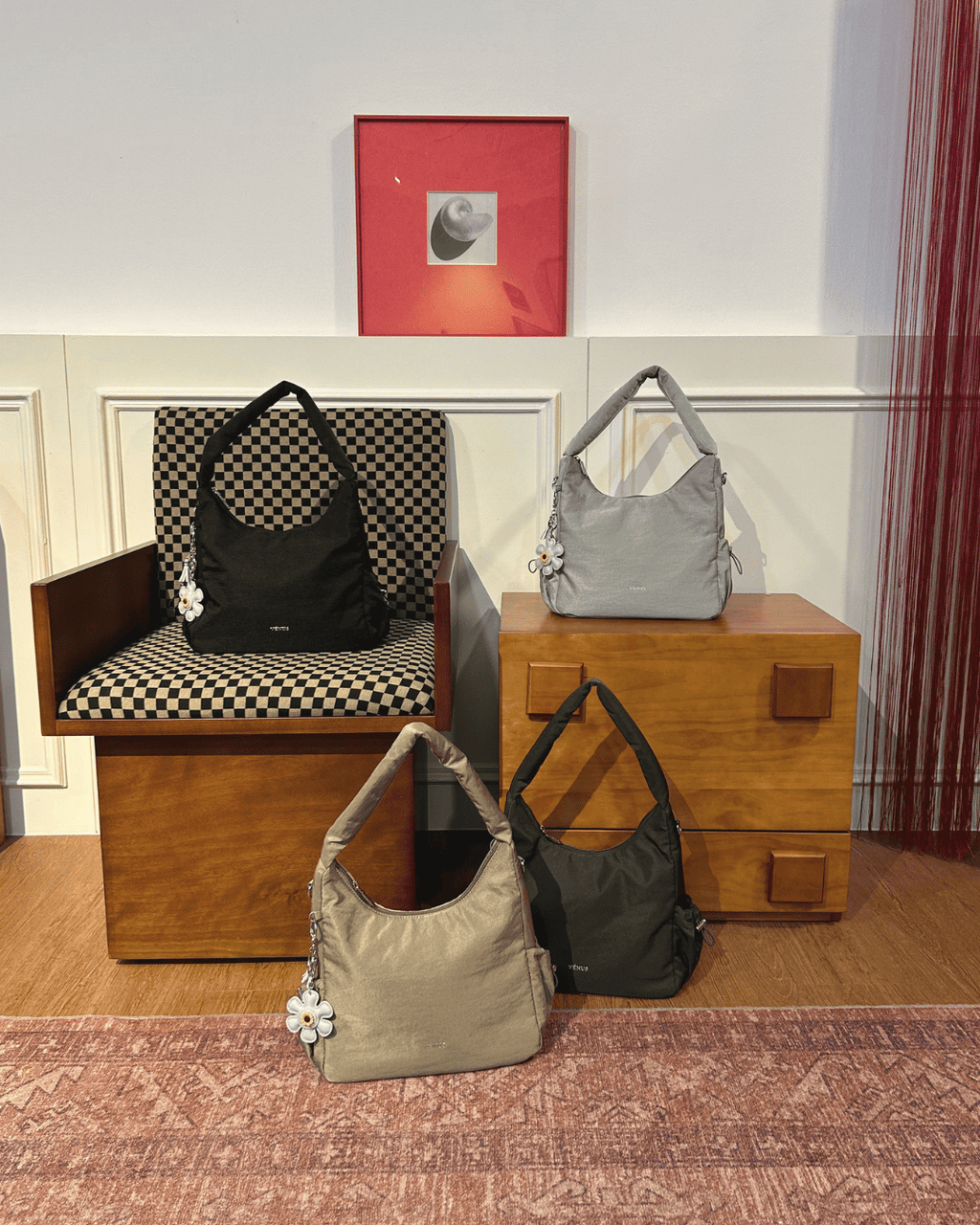Poppy Shoulder Bag (Nylon) - Sand