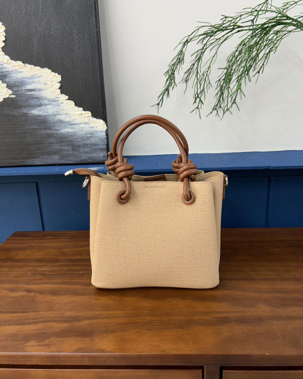 Halle Top Handle - Brown