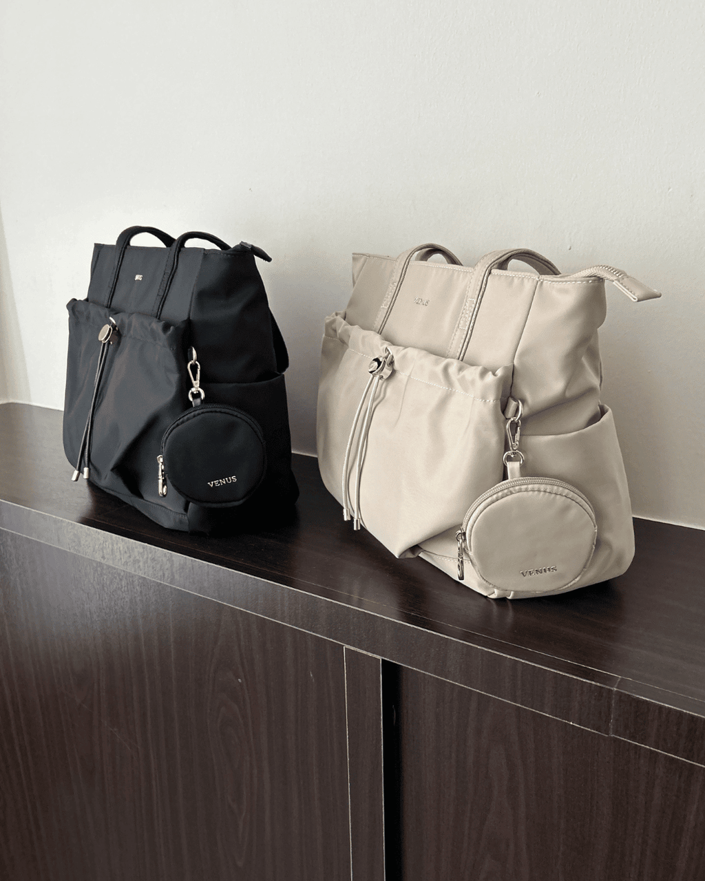Luna Nylon Series (Tote) - Beige