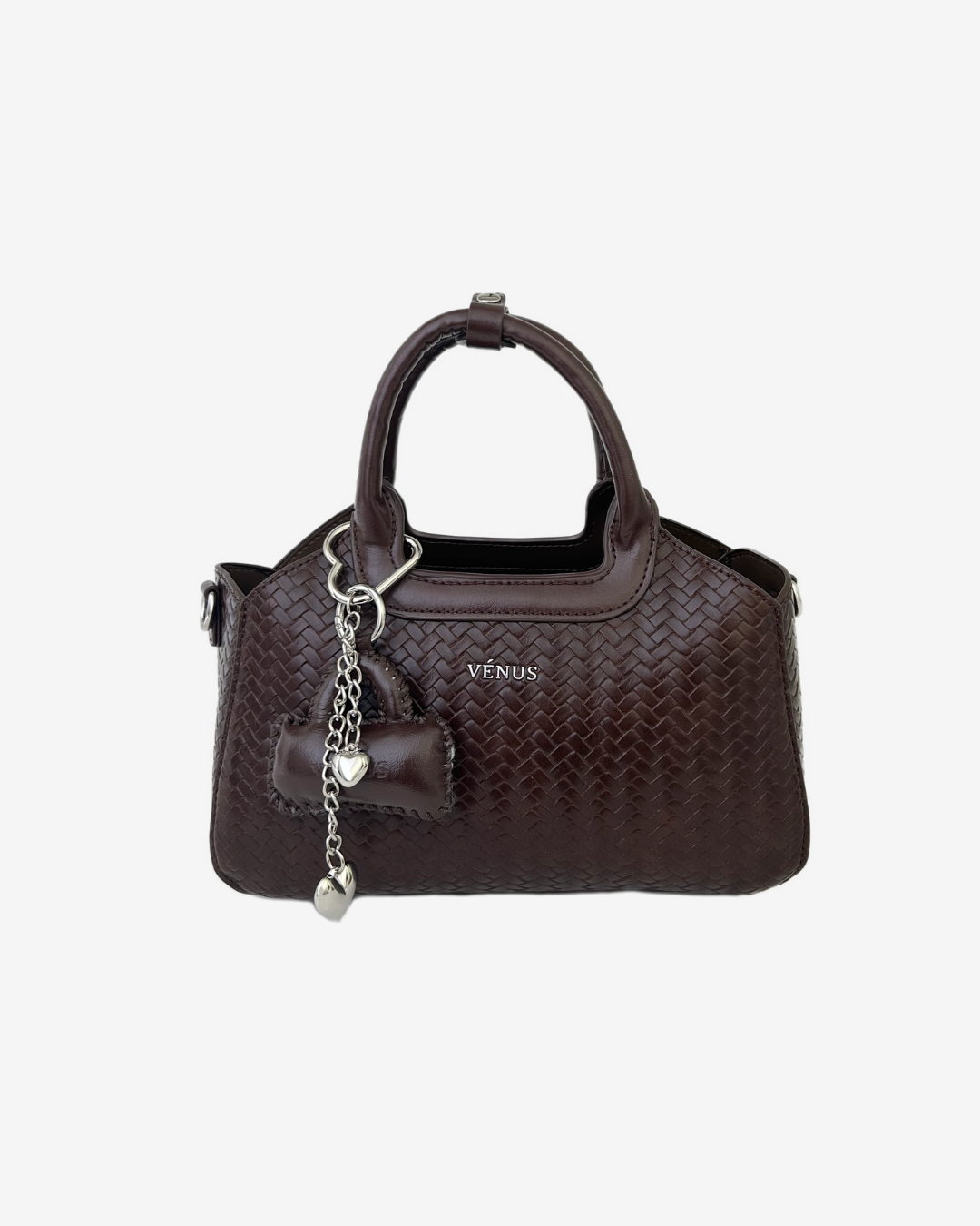 Macie Woven Top Handle Bag - Taupe