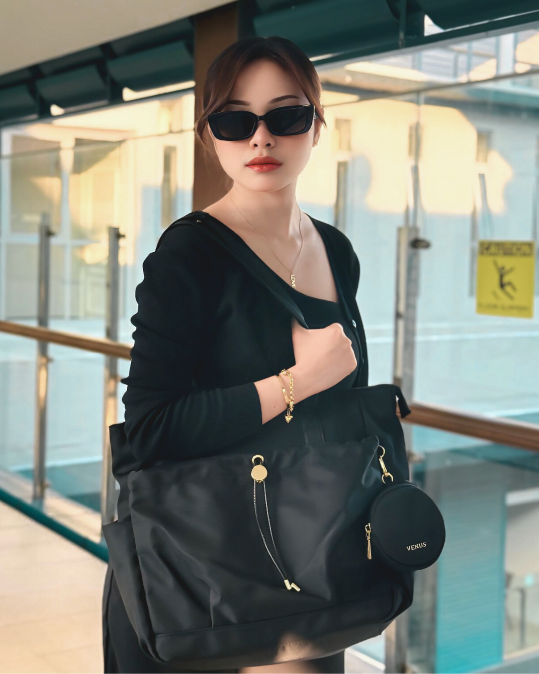 Luna Nylon Series (Tote) - Beige