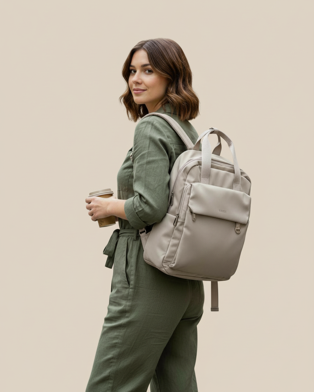 Skyler Nylon Backpack - Ash Blue