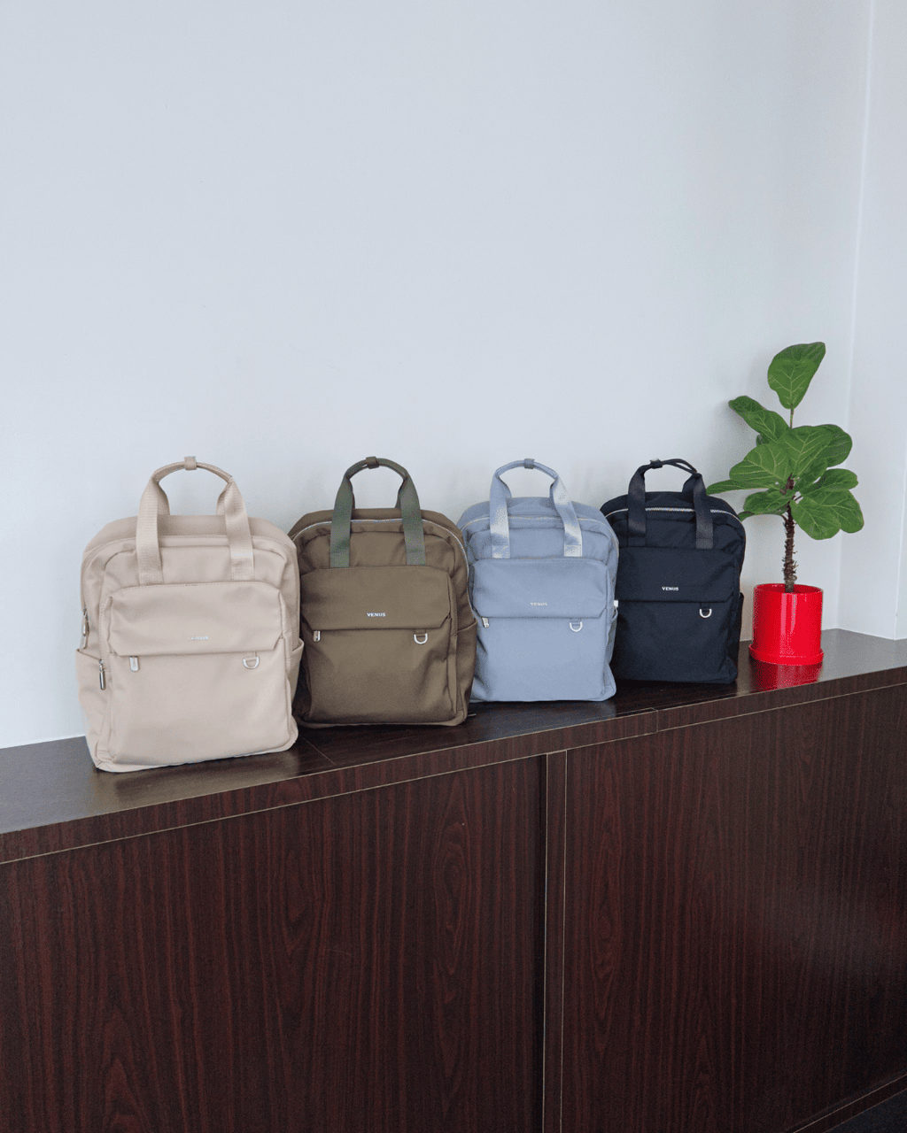 Skyler Nylon Backpack - Black