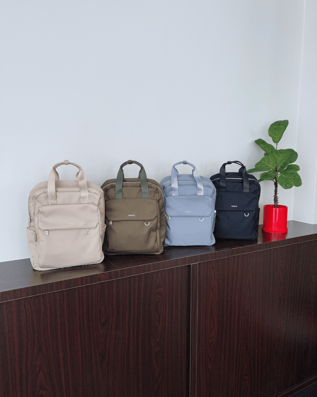 Skyler Nylon Backpack - Black
