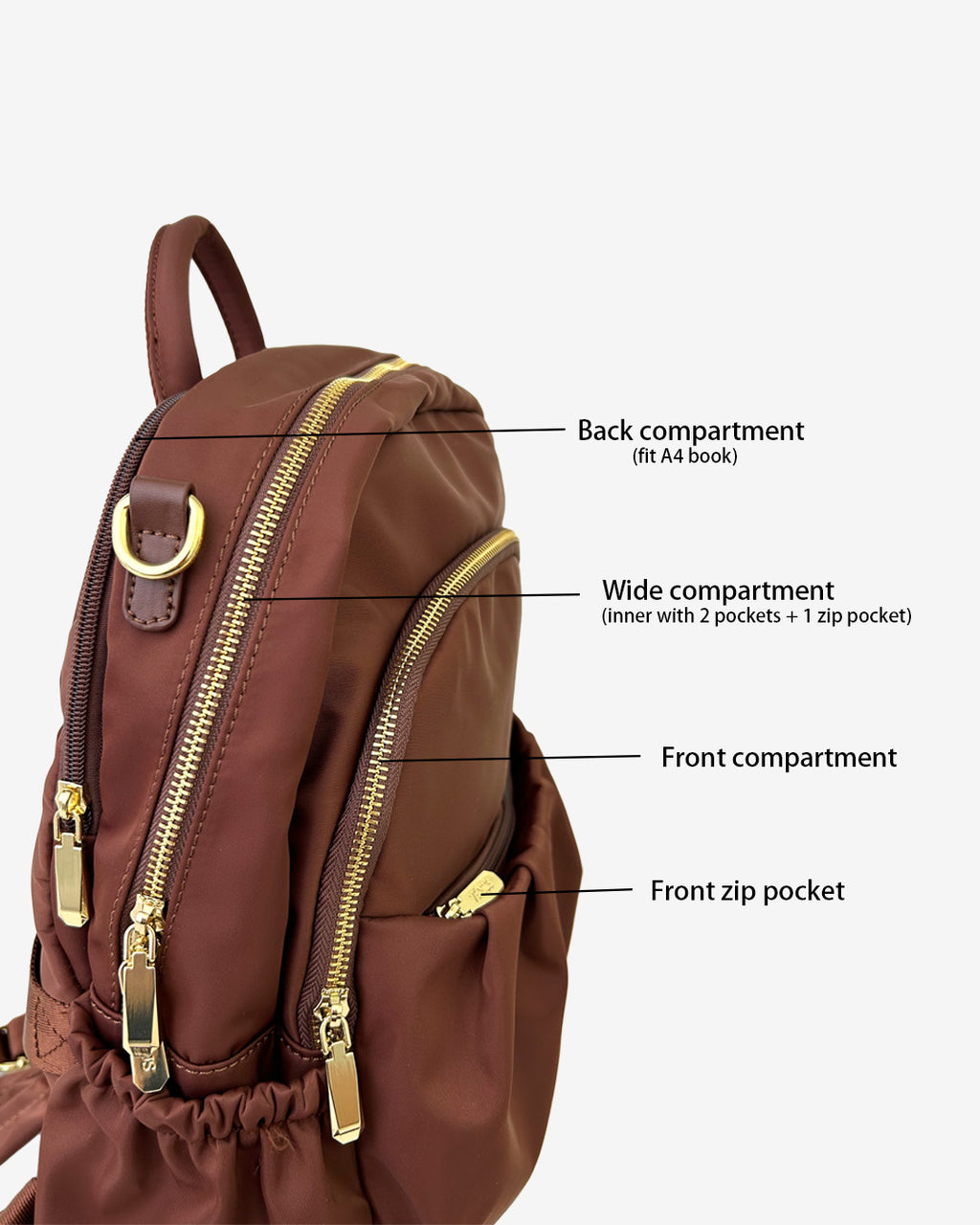 Luna Nylon Series (Backpack) - Blush Pink