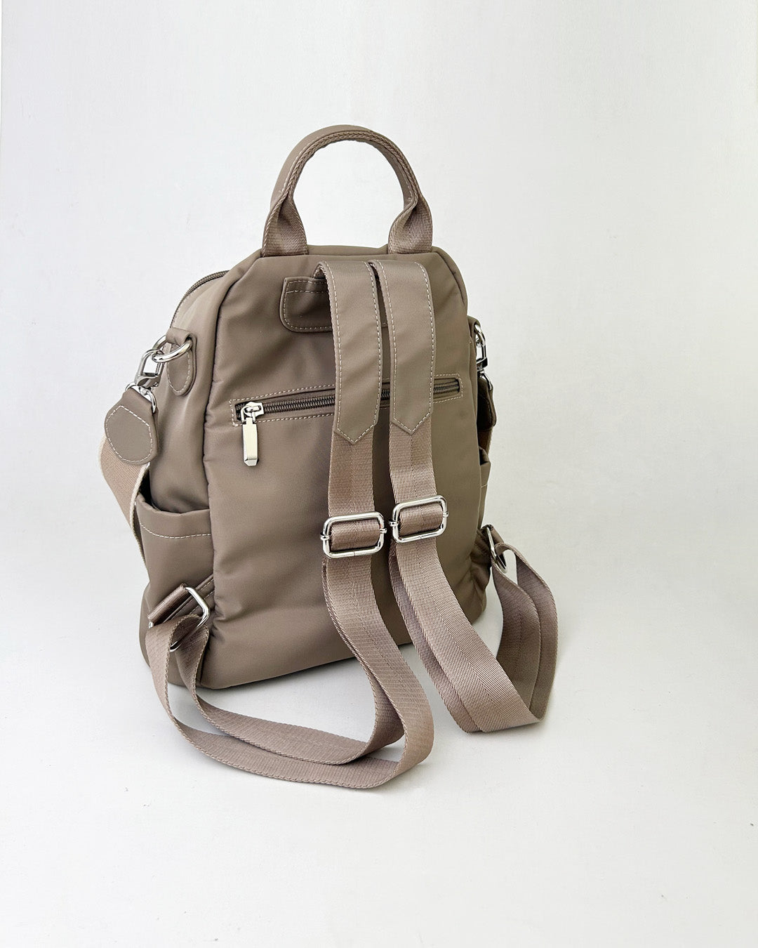 Lola Nylon Backpack - Stone
