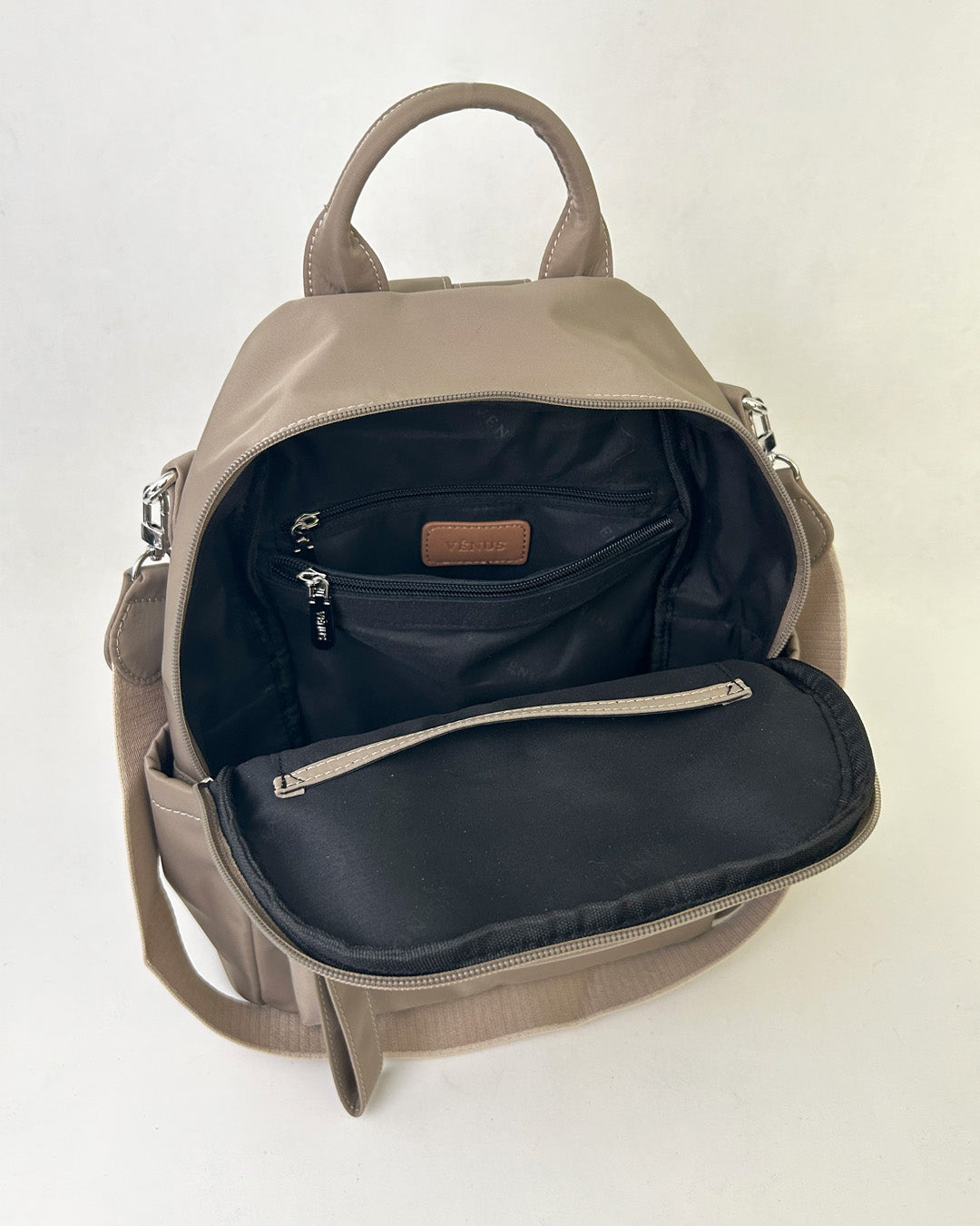 Lola Nylon Backpack - Stone