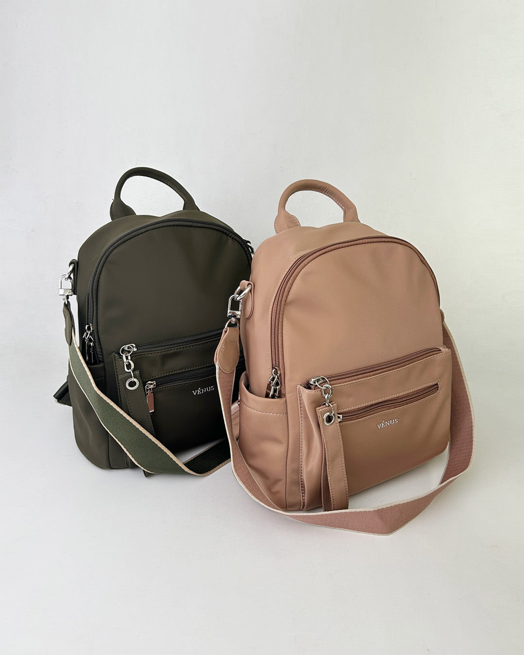 Lola Nylon Backpack - Stone