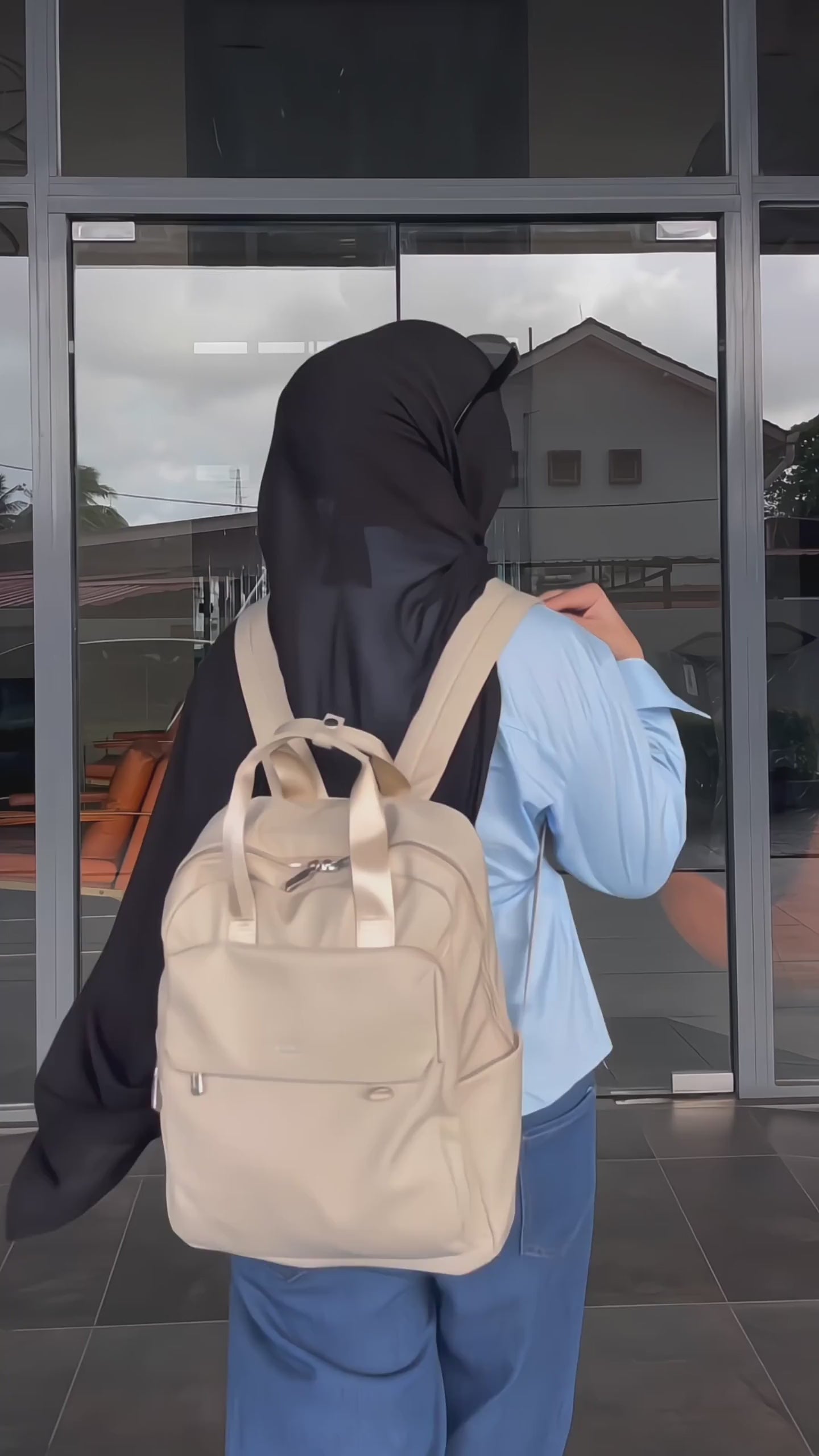 Skyler Nylon Backpack - Black